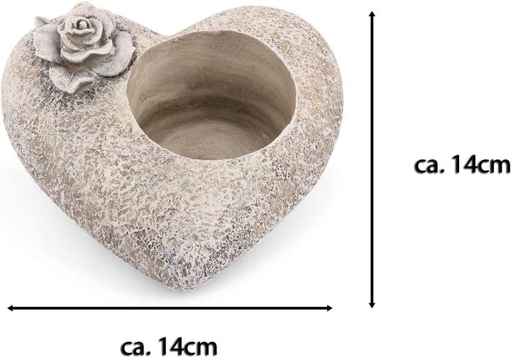 Immagine prodotto Novaliv Decorazione della tomba I Cuore Rosa I Grigio I Decorazione della tomba Cuore Decorazione della