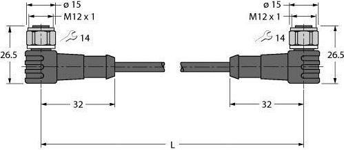 Image du produit Turck Câble pour actionneurs et capteurs PP-EPDM Câble de connexion WKCV4.5T-50-WKCV4 (50 m)