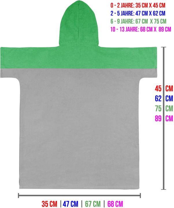 Actual product image Normani Children's Bathing Poncho Puwai (10, 11, 12, 13)