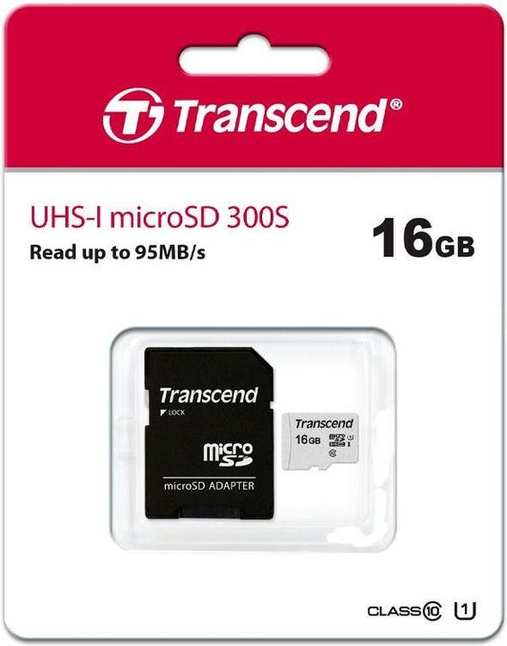Produktbild Transcend USD300S (16 GB, microSDHC, U1, UHS-I)