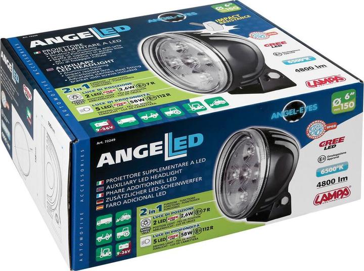 Produktbild Lampa Angel-Led, zusätzlicher Scheinwerfer mit 7 LEDs, 9/36V - Ø 150 mm (60.60 W, LED)