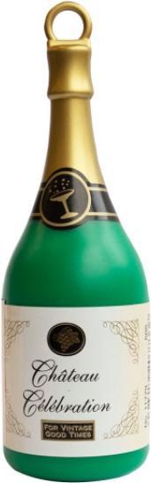 Magni 11779 - Balloon weight champagne bottle, 226 g, height approx. 13 cm, foil balloon, helium balloon