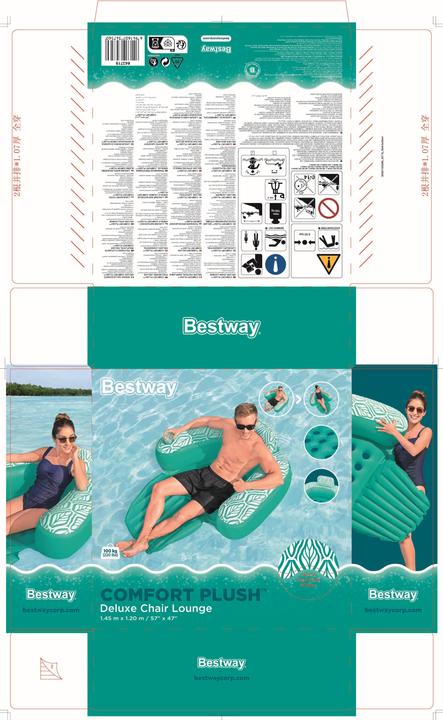 Produktbild Bestway Poolsessel Comfort Plush™ Deluxe 145 x 120 cm