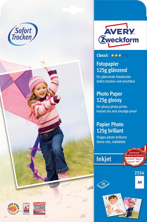 Avery Inkjet photo paper (125 g/m², A4, 20 x)