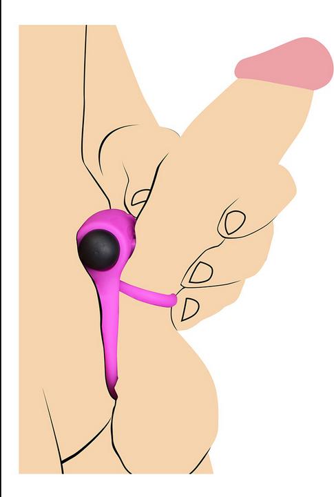 Actual product image XR Brands Silicone Cock Ring & Bullet with Remote Control (7.70 cm)