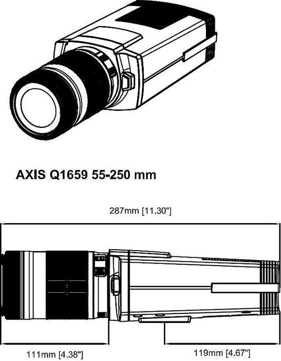 Productafbeelding Axis Netwerkcamera Q1659 55-250mm F/4-5,6 (5472 x 3648 pixels)