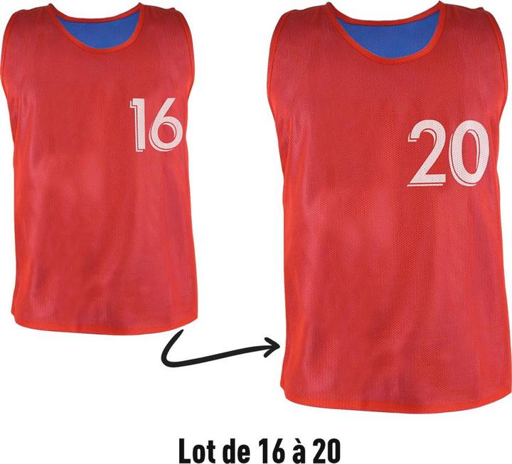 Actual product image Sporti Reversible numbered vests (No. 16 to 20)