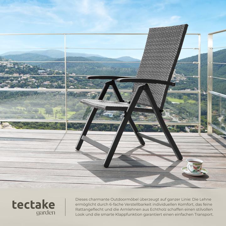 Produktbild tectake Rattanstuhl Melbourne klappbar