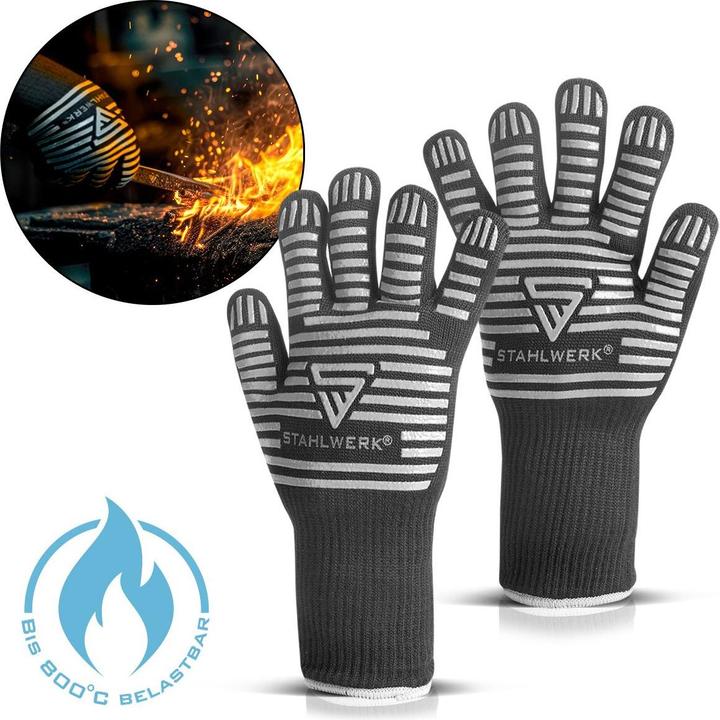 Produktbild Stahlwerk Hitzebeständige Handschuhe bis 800°C EN 407:2004 aus ARAMID-Gewebe (One Size)