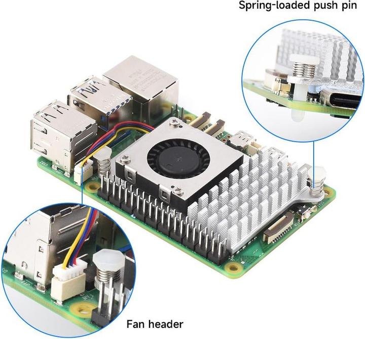 Immagine prodotto WaveShare Raffreddatore attivo per Raspberry Pi 5 con ventola (B)