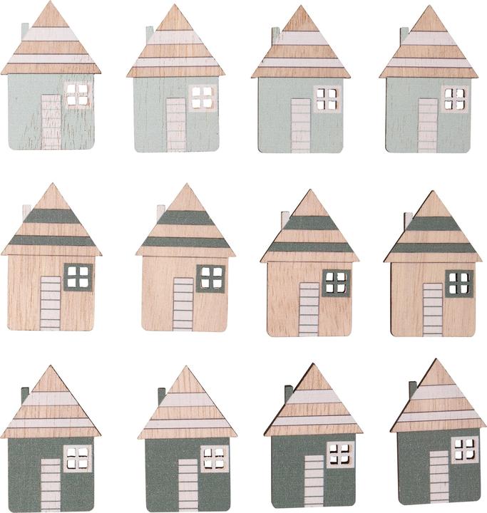 Immagine prodotto Rayher Pezzi di legno da spargere "house mix" con punto adesivo