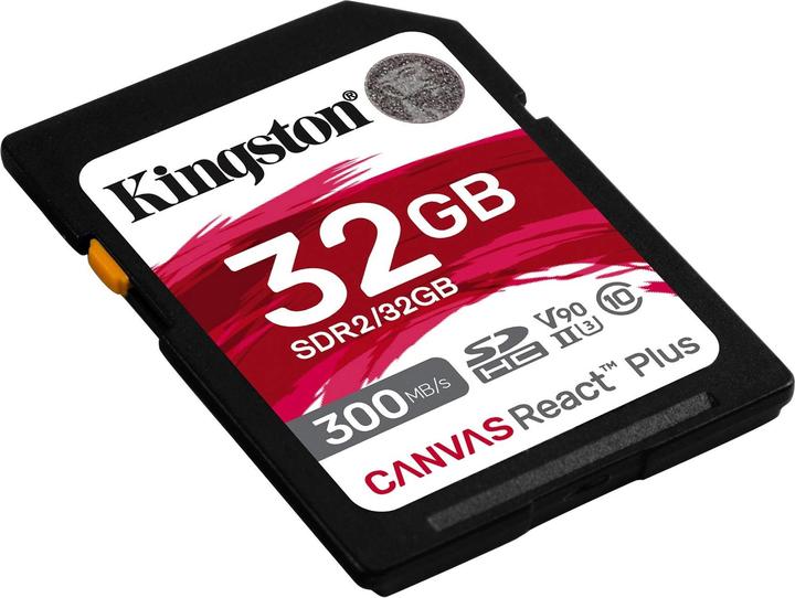 Image du produit Kingston Canvas React Plus (32 Go, SDHC, U3, UHS-II)