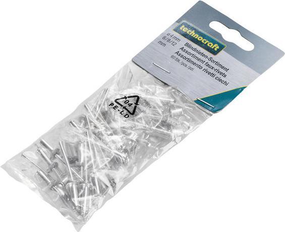 Image du produit technocraft Assortiment de rivets aveugles en aluminium, 60 pcs.