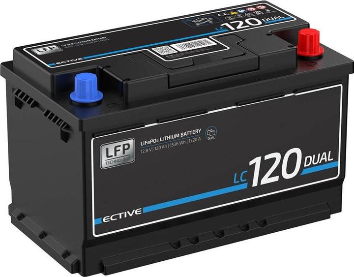Ective LC 120 Dual LFP | Starter- und Versorgungsbatterie (12 V, 120 Ah, 1320 A)