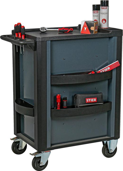 Actual product image Stier Chariot d'atelier Premium vide avec couvercle en plastique