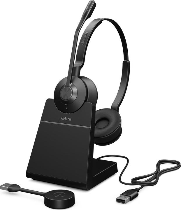 Actual product image Jabra Headset Engage 55 UC Duo USB-A, incl. charging station (Wireless, USB-A)
