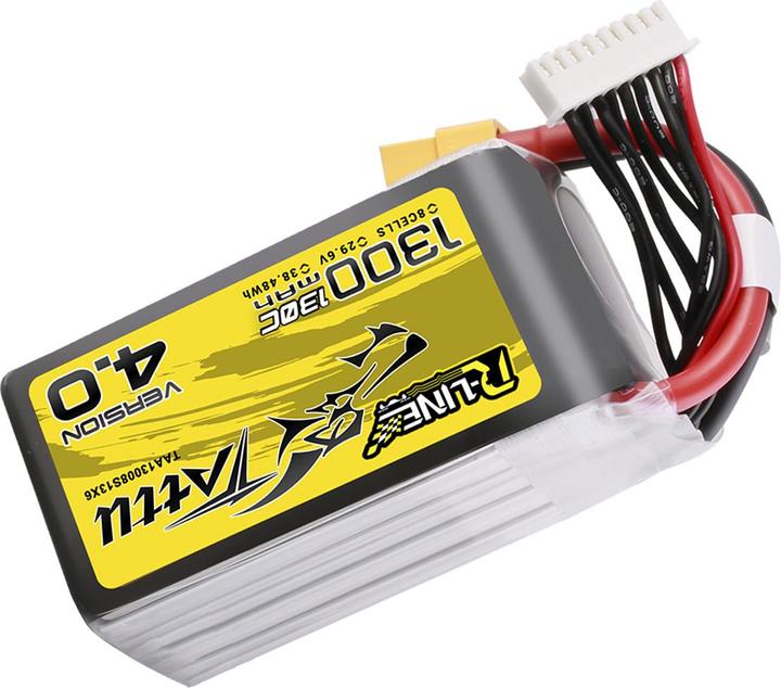Actual product image Tattu R-Line Version 4.0 1300mAh 29.6V 130C 8S1P Lipo Battery Pack with XT60 Plug (29.60 V, 1300 mAh)