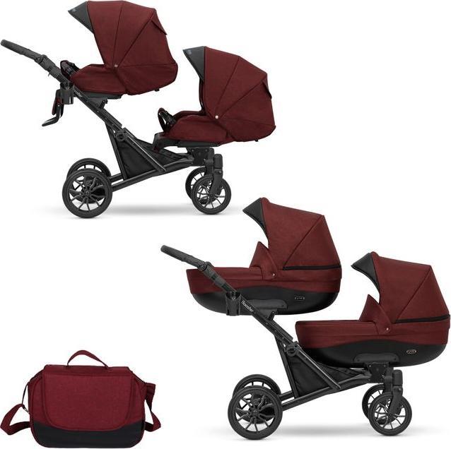 Kunert Poussette jumelle Booster 04 bordeaux 2in1