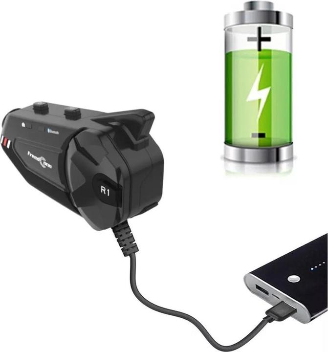 Actual product image FreedConn R1 PLUS E motorbike intercom Black (ANC, 4 h, Wireless)