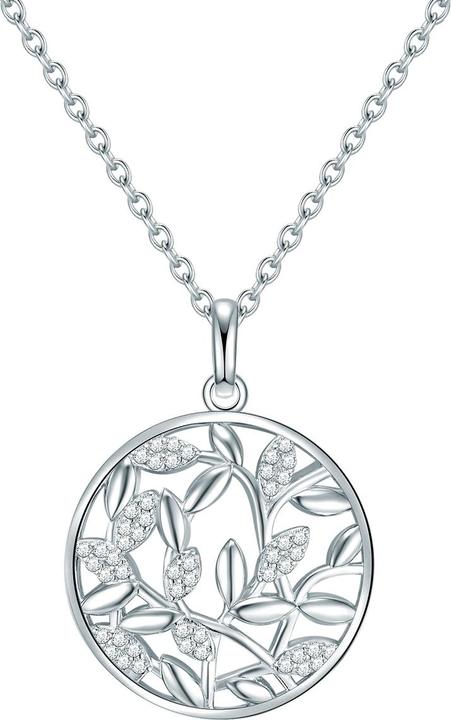 Lulu & Jane Damen Kette Funkelnde Blätter Sterling Silber - 35988 (Sterling Silber)