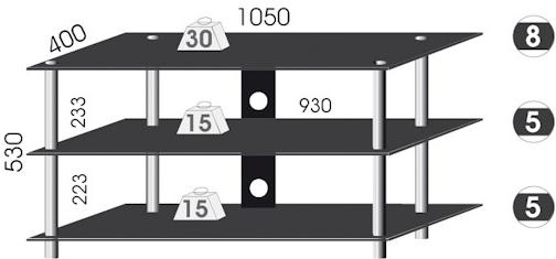Actual product image Audioraq El 10553 (105 x 40 x 53 cm)