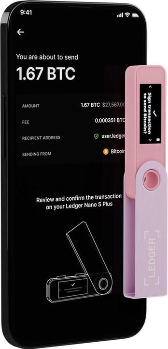 Produktbild Ledger Nano S Plus - Pastel Pink (Bitcoin, Weitere, Ethereum Classic)