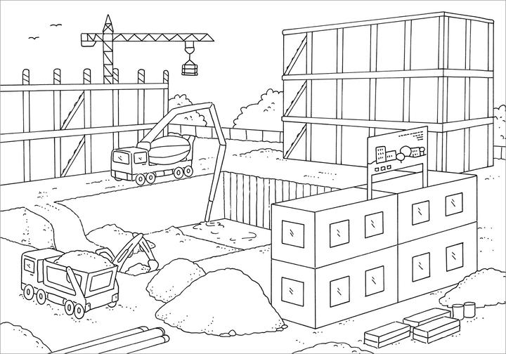 Actual product image Tessloff My most beautiful coloring book. Construction site