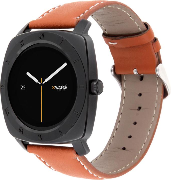 Produktbild Xlyne TFT, MTK2502C, Bluetooth 4.0, Li-Po Schwarzchrom - Leichter Cognac (45 mm)