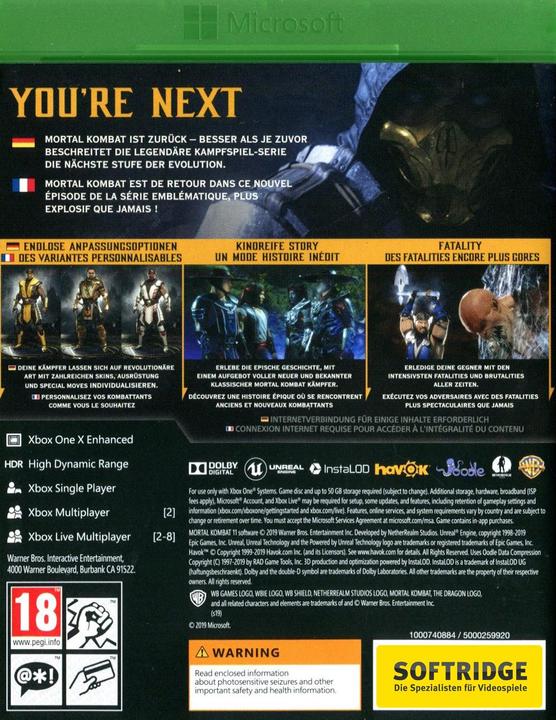 Produktbild WB Mortal Kombat 11 (Xbox Series X, Xbox One X, Multilingual)