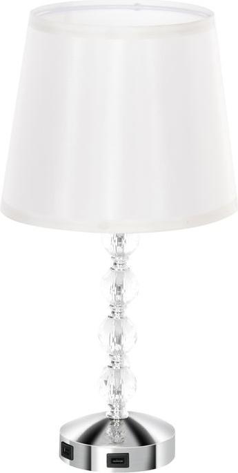 Image du produit Swisshandel24 Tischlampe LED Tischleuchte USB Aufladbar, Nachttischlampe, Lampensockel E27, silber (E27)