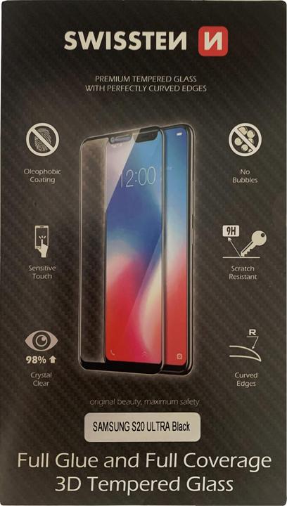 Produktbild Swissten Ultra Durable 3D Full Glue Glass (1 Stück, Samsung Galaxy S20 Ultra)
