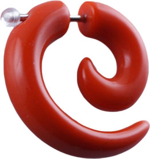 Actual product image Star Piercing Fake spiral red (Acrylic, without brass)