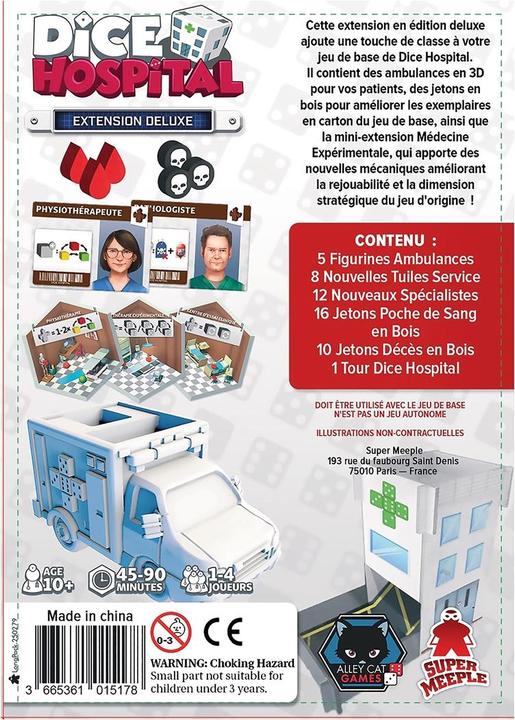Actual product image Super Meeple Dice Hospital Extension deluxe f (French)