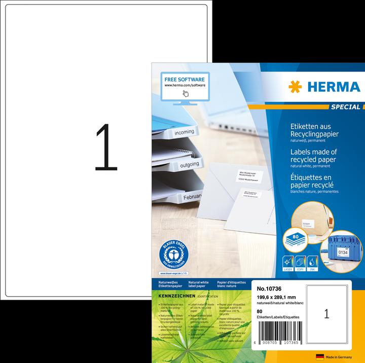 Produktbild HERMA Recycling Etiketten A4