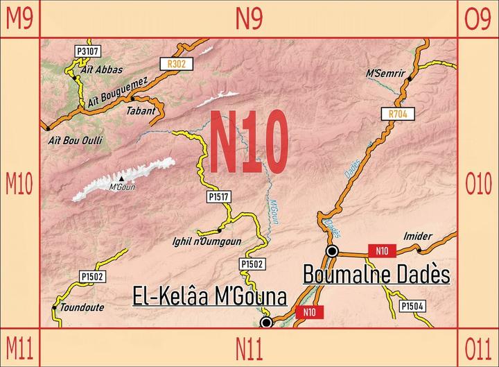 Actual product image N10: Aït Bouguemez - M’Semrir - Boumalne Dadès - Kelâa M’Gouna + Strasse der Kasbahs III +