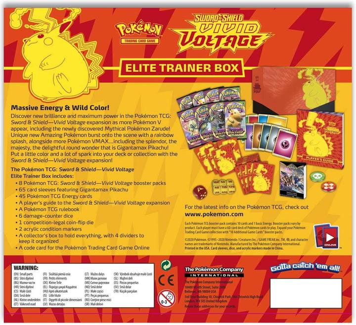 Actual product image Pokémon Vivid Voltage (English, Elite / Top Trainer Box)