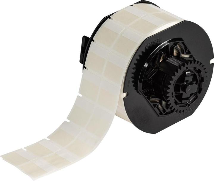 Brady B33-116-417, selbstlaminierendes Vinyl, Weiss/Transparent, 25.40 x 9.53(25.40) mm, permanent