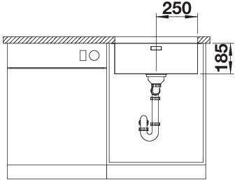 Image du produit Blanco Solis 500-U (Evier sous plan, 54 cm, 44 cm)