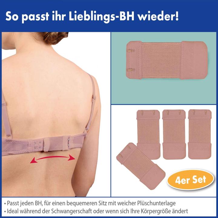 Produktbild BH-Erweiterer 4er Set beige (One Size, 4er Pack)
