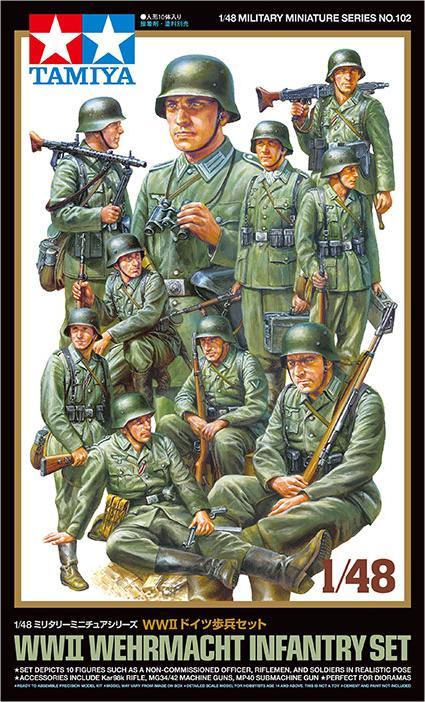 Actual product image Tamiya 1/48 WWII Wehrmacht Infantry Set