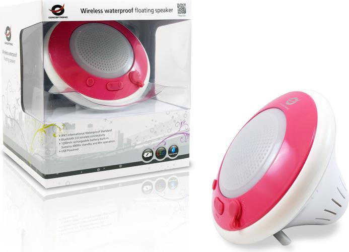 Produktbild Conceptronic Wireless waterproof floating speaker light (8 h, Stromversorgung über USB, Batteriebetrieb)