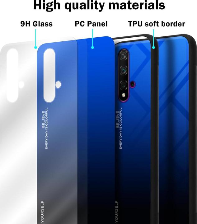 Actual product image Cadorabo TPU 2 colors glass cover (TCL 20S, K20, Huawei Nova 5T)