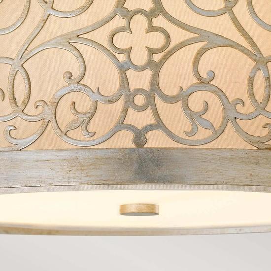 Actual product image Elstead Lighting Arabesque ceiling light E27 2-fold silver leaf patina (E27)