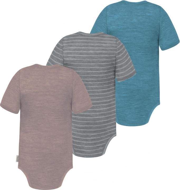 Immagine prodotto Normani Set di 3 body baby in merino a maniche corte "Tauranga" - 9295 (74)