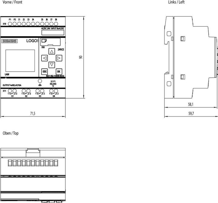 Actual product image Siemens LOGO! 8.3 230RCE basic unit