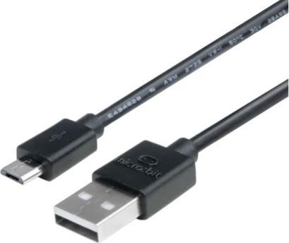Produktbild micro:bit Official micro-USB to USB cable - BLACK (0.30 m)