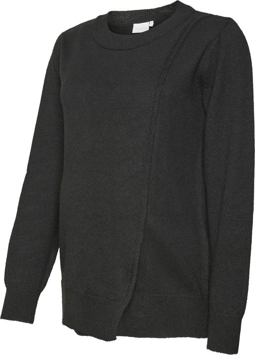 Mamalicious Rundhals Gerippte Ärmelbündchen Pullover Gestricktes Oberteil (L)