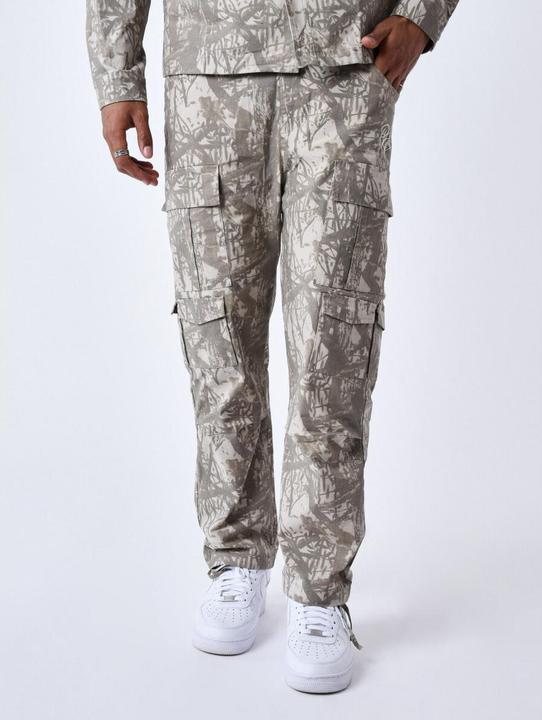 Immagine prodotto Project X Paris Pantaloni cargo multitasche con motivo rametti (M)