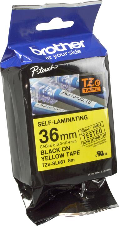 Produktbild Brother Schriftband TZe laminiert (3.60 cm, Gelb)