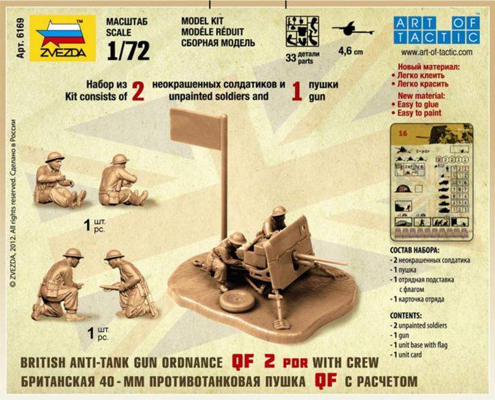 Immagine prodotto Tamiya 1:72 Brit.QF 2-pdr Pz.abwehrkanone, equipaggio